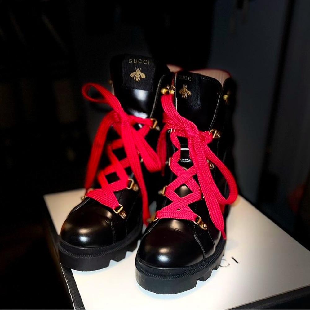 Gucci boots, black, and size 39
